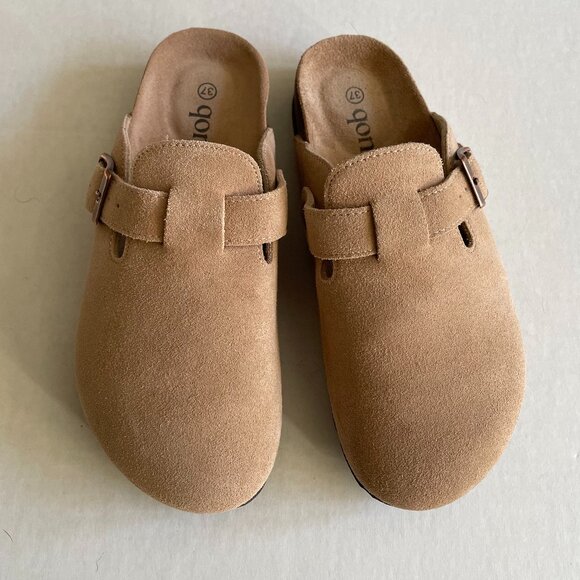 Qomfort Boston style sand suede clog 37 - Picture 1 of 5